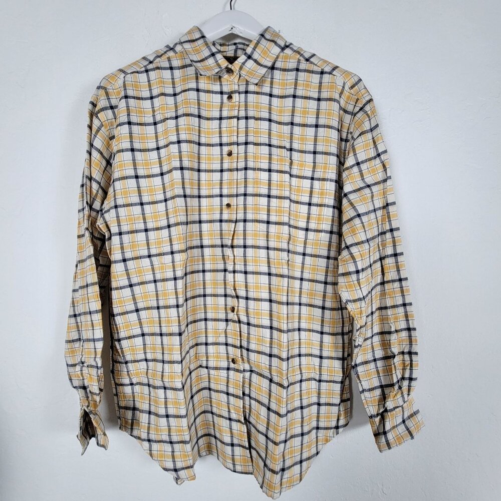 Vintage Charter Club by Jane Justin Plaid Button-Down Long Sleeve Shirt Size 12
